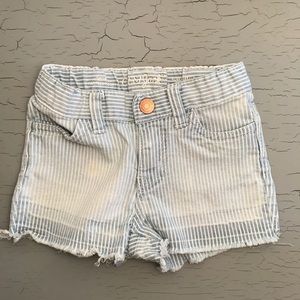 CAT & JACK Denim polka dots + pinstripe shorts
